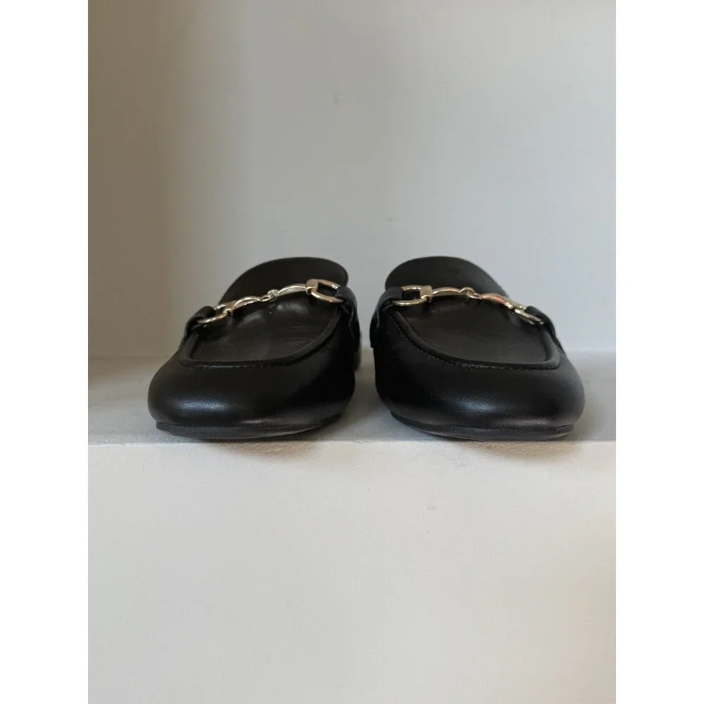 Cushionaire Yoga Mule Loafers Size 8 Black Horsebit Slip On Comfort Flats